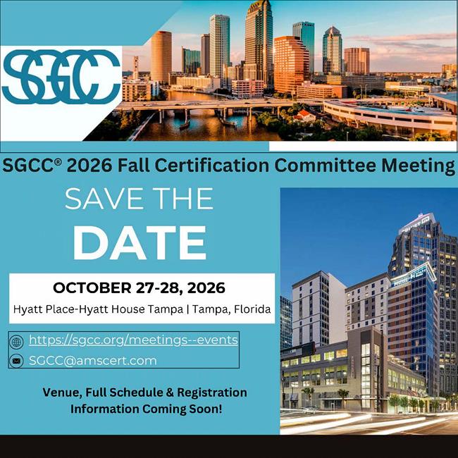 SGCC 2026 Fall Certification Committee Meeting